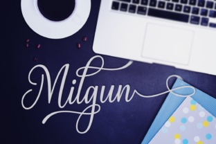 Milgun: A Script Font with Grace and Elegance
