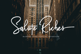 Salute Riches: A Handwritten Font for Editorial Elegance